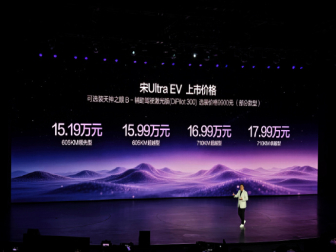 15.19万元起！比亚迪宋Ultra EV上市